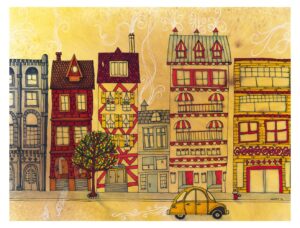 Main Street with Deux Chevaux Giclée Print