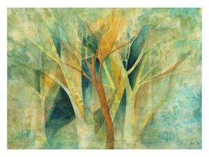 Magical Forest - 9x12" Giclée Print of Watercolor Forest Scene
