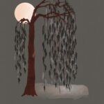 Moon Sorrow 1 - Sympathy, Condolence, Bereavement Greeting Card 5x7