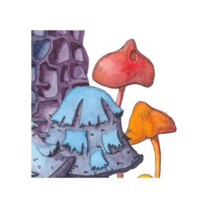 Shrooms - 10x15" Giclée Print of Watercolor Fantasy Mushrooms - Image 2