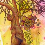 Tree & Flower Greeting Card