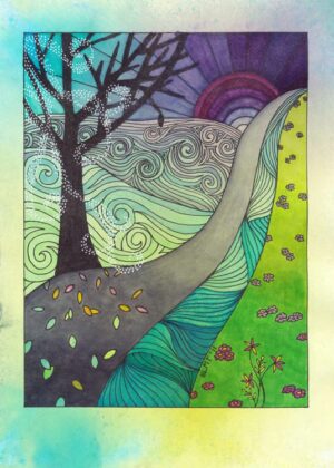 Somewhere, Wind: Greeting Card