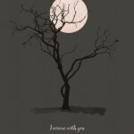 Moon Sorrow 4 - Sympathy, Condolence, Bereavement Greeting Card 5x7