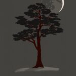 Moon Sorrow 3 - Sympathy, Condolence, Bereavement Greeting Card 5x7